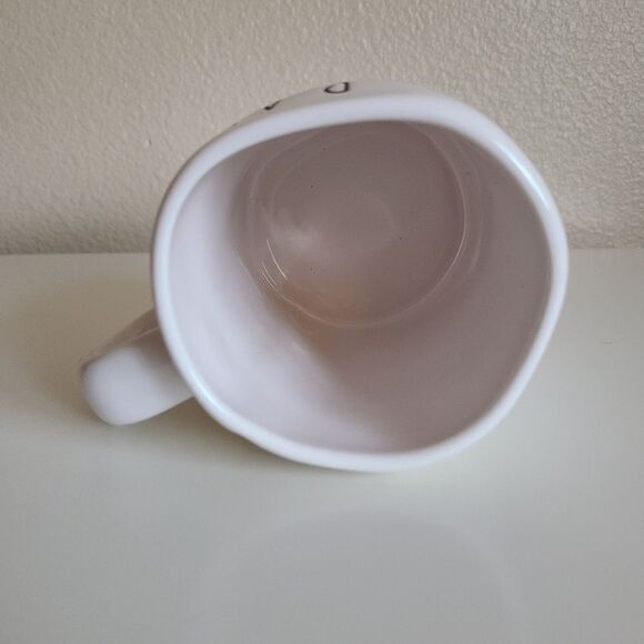 rae dunn raise a mug ivory white ceramic farmhouse coffee mug 20 ounces - Picture 5 of 6